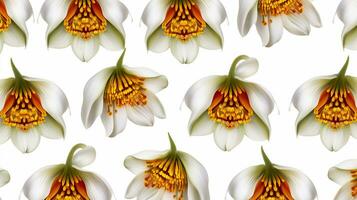 Fritillaria flower patterned background. Flower texture background. Generative AI photo