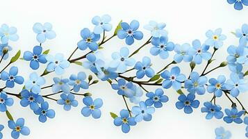 Forget-Me-Not flower patterned background. Flower texture background. Generative AI photo