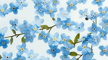 Forget-Me-Not flower patterned background. Flower texture background. Generative AI photo