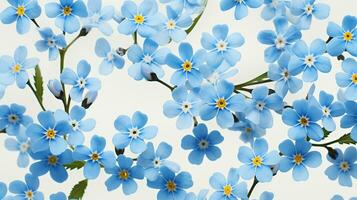 Forget-Me-Not flower patterned background. Flower texture background. Generative AI photo