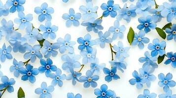 Forget-Me-Not flower patterned background. Flower texture background. Generative AI photo