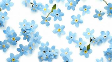 Forget-Me-Not flower patterned background. Flower texture background. Generative AI photo