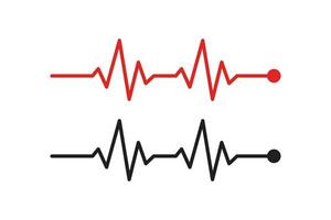 latido del corazón vector aislado en blanco antecedentes