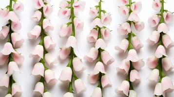 Digitalis flower patterned background. Flower texture background. Generative AI photo