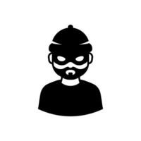 Robber criminal. Thief icon vector isolated on white background.