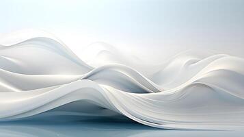 3d rendering of white waves on a gray background. photo