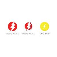 Power lightning logo vector illustration business element and symbol design