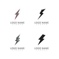 Power lightning logo vector illustration business element and symbol design