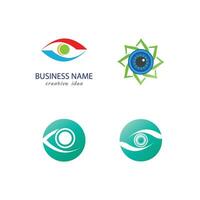 Eye logo vector illustration business element and symbol design