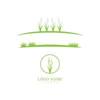 Grass  grassland green natural vector logos vector business element and symbol design