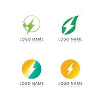 poder relámpago logo vector ilustración negocio elemento y símbolo diseño