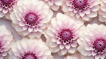 Dahlia flower patterned background. Flower texture background. Generative AI photo