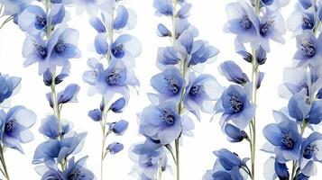 Delphinium flower patterned background. Flower texture background. Generative AI photo