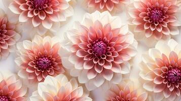 Dahlia flower patterned background. Flower texture background. Generative AI photo