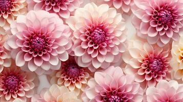 Dahlia flower patterned background. Flower texture background. Generative AI photo