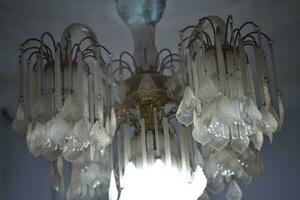 Hanging decorative lamp, for room lighting. Lamp with elegant design photo