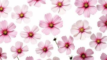 Cosmos flower patterned background. Flower texture background. Generative AI photo