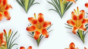 Clivia flower patterned background. Flower texture background. Generative AI photo