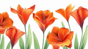 Canna Lily flower patterned background. Flower texture background. Generative AI photo
