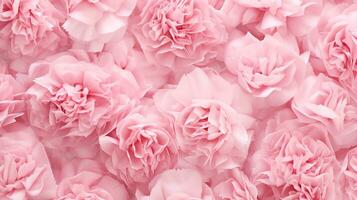 Carnation flower patterned background. Flower texture background. Generative AI photo