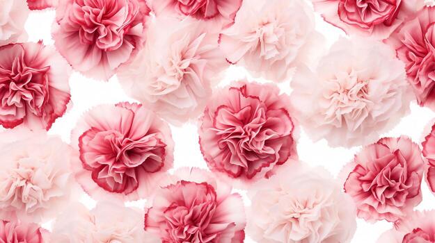 Carnation flower patterned background. Flower texture background. Generative AI photo