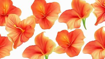 Canna Lily flower patterned background. Flower texture background. Generative AI photo