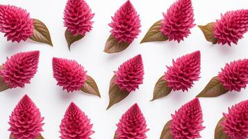 Celosia flower patterned background. Flower texture background. Generative AI photo