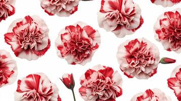 Carnation flower patterned background. Flower texture background. Generative AI photo