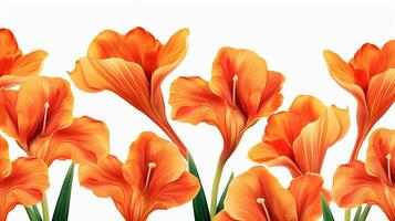 Canna Lily flower patterned background. Flower texture background. Generative AI photo