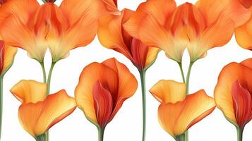 Canna Lily flower patterned background. Flower texture background. Generative AI photo