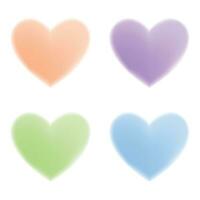Vector colorful heart vector icon isolated on the white background