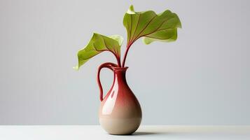 Photo of Pitcher Plant flower in pot isolated on white background. Generative AI