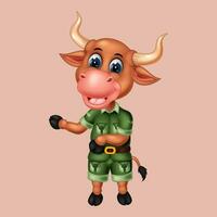 illustration of cute cow cartoon vector