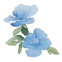 bleu fleur bouquet agrafe art png