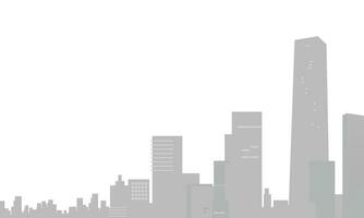Vector tall and beautiful modern skyline building background for top view