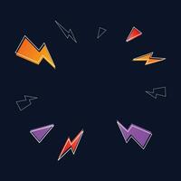 Vector power ray retro style