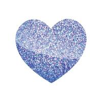 Vector blue sparkles heart on white background. abstract luxury glow blue heart.