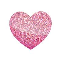 Vector red sparkles heart on white background. abstract luxury glow red heart.