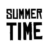 Vector hand drawn lettering poster summer time vintage typography card vector calligraphy