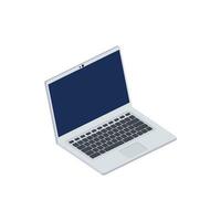 Vector laptop computer isolated on white background