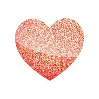 Vector red sparkles heart on white background. abstract luxury glow red heart.