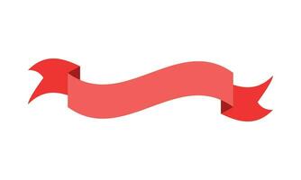 Vector decorative ribbon tape banner isolated on white background