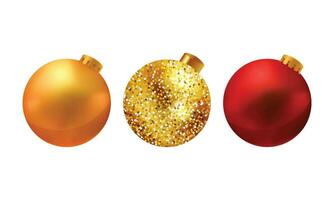 Vector realistic christmas balls set.