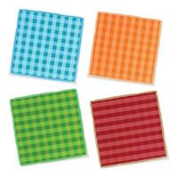 Vector kitchen towel or tablecloth with chequered