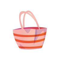 Vector beach bag  isolated on white background flat design