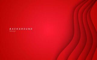 3d red wave layer abstract background vector design