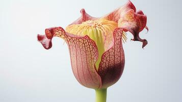 foto de hermosa lanzador planta flor aislado en blanco antecedentes. generativo ai