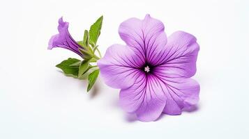 foto de hermosa petunia flor aislado en blanco antecedentes. generativo ai