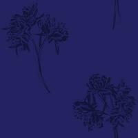 Blue Botanical Floral seamless pattern design for fashion textiles, graphics, backgrounds and crafts vector