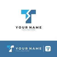 T Letter Logo Electronic Logo Design vector